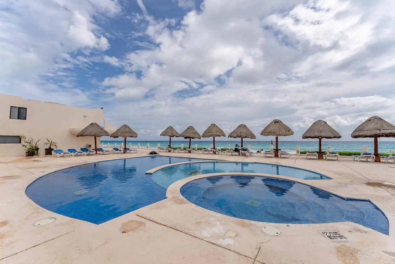 Amazing Caribbean Ocean View At Villas Marlin In Cancún Lägenhet