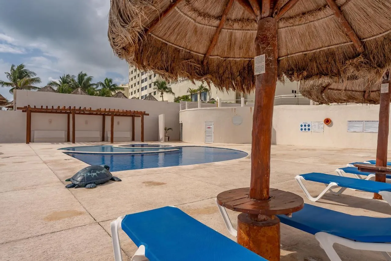 Amazing Caribbean Ocean View At Villas Marlin In Cancún Lägenhet